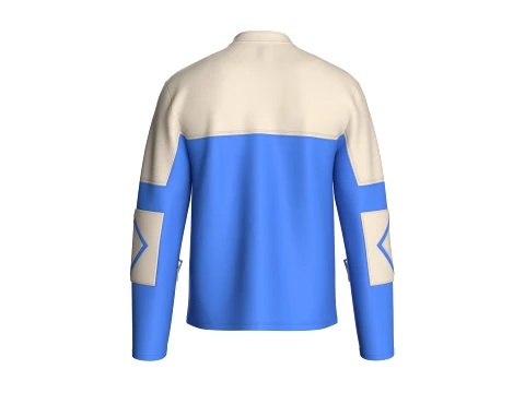 Men Vertical Zip Pockets Jacket 3D Model