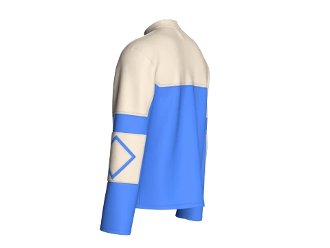 Men Vertical Zip Pockets Jacket 3D Model