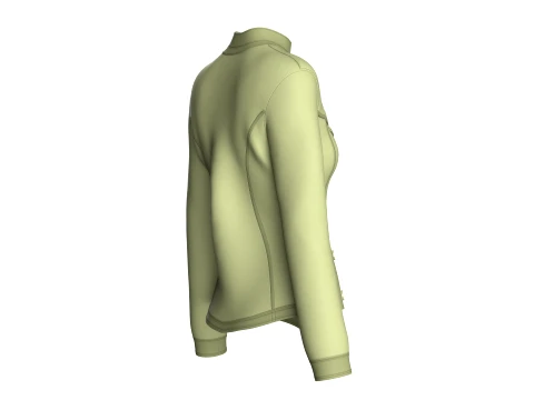 Girls Chest Zip Pocket Utility Jacket 3D Model