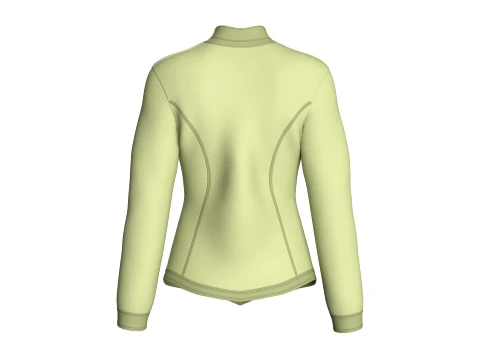 Girls Chest Zip Pocket Utility Jacket 3D Model