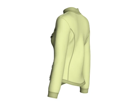 Girls Chest Zip Pocket Utility Jacket 3D Model