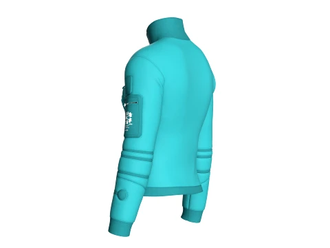 Men Bomber Multi Zip Pocket Utility Jacket 3D Model