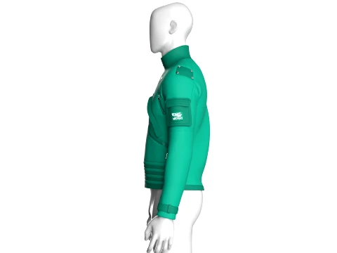Men Sleeve Cargo Pocket Full-Zip Jacket 3D Model