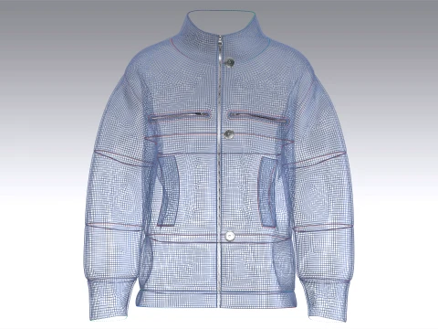 Men Glossy Oversized Puffer Jacket 3D Model