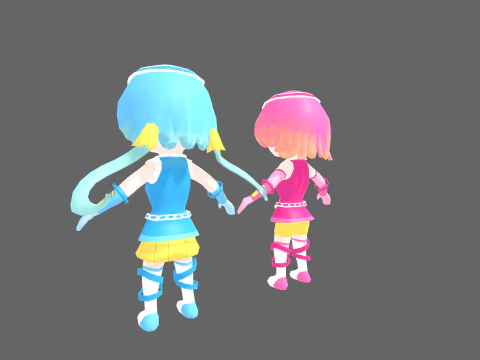 Low Poly Hero Girl - Pacote de personagens de fantasia Modelo 3D