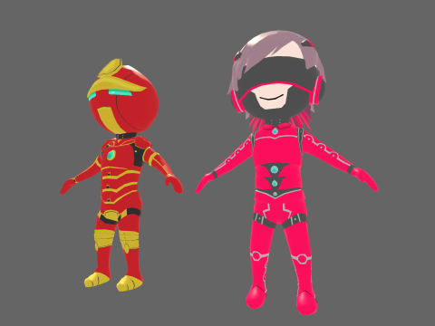 Low Poly Sci-Fi Hero - Fantasy Characters Pack 3D 모델