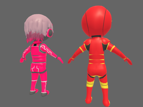 Low Poly Sci-Fi Hero - Fantasy Characters Pack 3D 모델