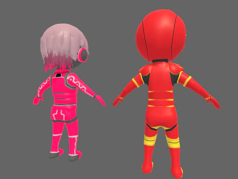 Low Poly Sci-Fi Hero - Fantasy Characters Pack 3D Model