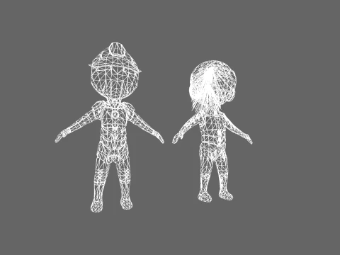 Low Poly Sci-Fi Hero - Fantasy Characters Pack 3D Model