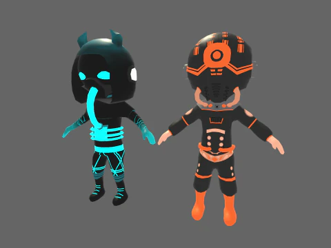 Low Poly Sci-Fi Robot 2 - Fantasy Characters Pack 3D Model