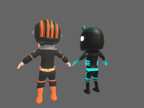 Low Poly Sci-Fi Robot 2 - Fantasy Characters Pack 3D Model