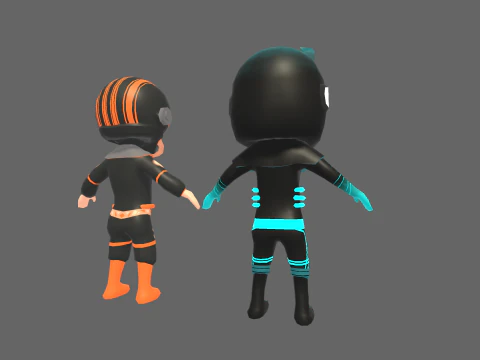 Low Poly Sci-Fi Robot 2 - Fantasy Characters Pack 3D Model
