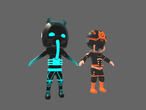 Low Poly Sci-Fi Robot 2 - Fantasy Characters Pack 3D Model