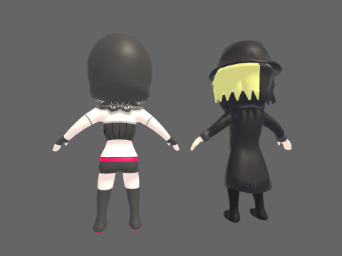 Low Poly Magic Wizard and Witch - Fantasy Characters Pack 3D Model