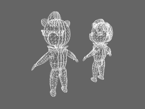 Low Poly White Bear Humanoid - Fantasy Characters Pack 3D Модель