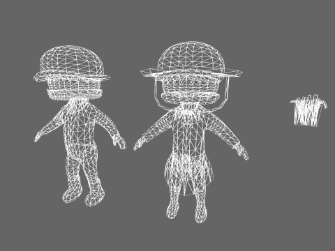 Low Poly Burger Humanoid - Fantasy Characters Pack 3D Model