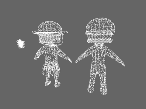 Low Poly Burger Humanoid - Fantasy Characters Pack 3D Model
