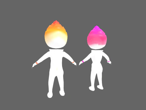 Low Poly Candle Humanoid - Fantasy Characters Pack 3D Model