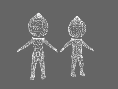 Low Poly Candle Humanoid - Fantasy Characters Pack 3D Model