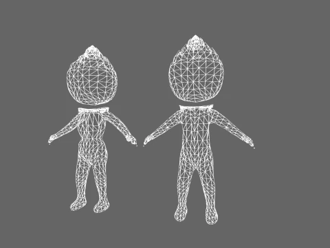 Low Poly Candle Humanoid - Fantasy Characters Pack 3D Model