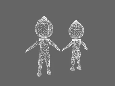 Low Poly Candle Humanoid - Fantasy Characters Pack 3D Model