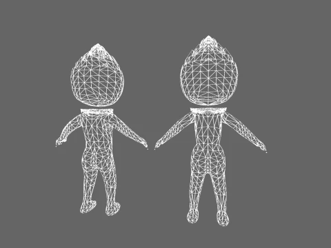 Low Poly Candle Humanoid - Fantasy Characters Pack 3D Model