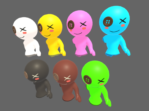 Low Poly Casual Horror Doll Pack Modelo 3D