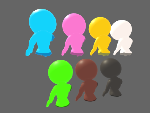 Low Poly Casual Horror Doll Pack Modelo 3D