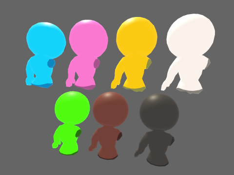 Low Poly Casual Horror Doll Pack Modelo 3D