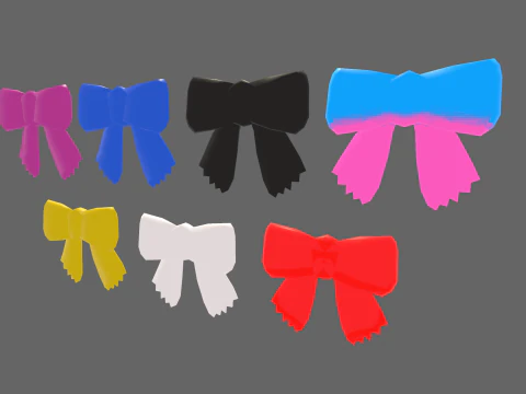 Low Poly Casual Ribbon Pack 3D Model