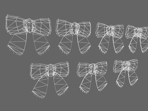 Low Poly Casual Ribbon Pack 3D Model