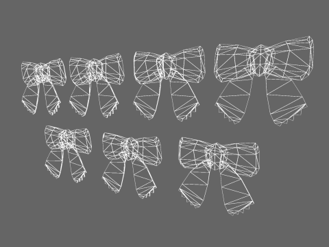 Low Poly Casual Ribbon Pack 3D Model