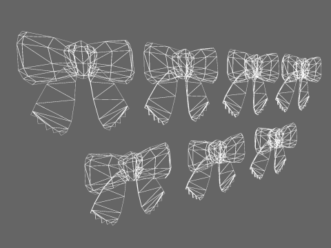 Low Poly Casual Ribbon Pack 3D Model