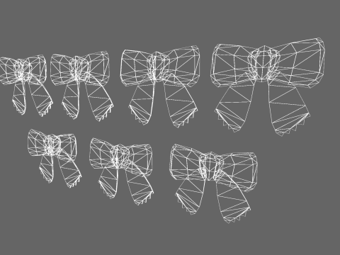Low Poly Casual Ribbon Pack 3D Model