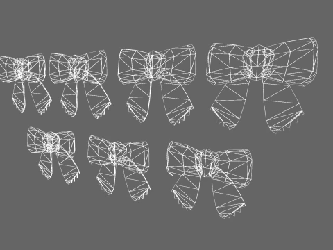 Low Poly Casual Ribbon Pack 3D Model
