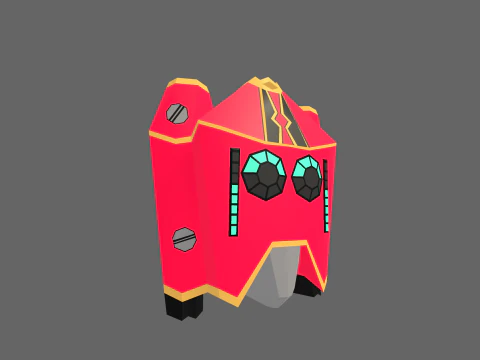 Low Poly Casual Sci-Fi Jet Pack 3D Model