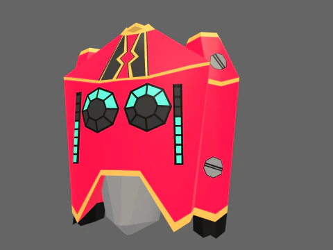 Low Poly Casual Sci-Fi Jet Pack 3D Model