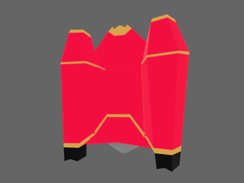 Low Poly Casual Sci-Fi Jet Pack 3D Model