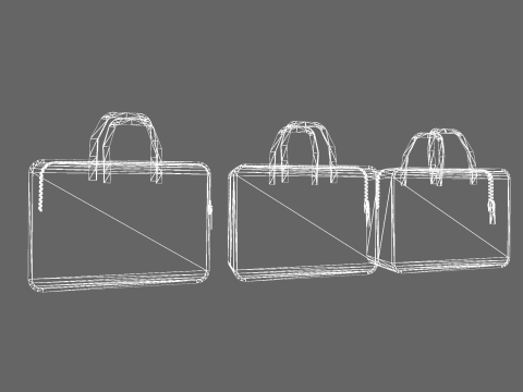 Low Poly Casual Designer Brand Bag 3D 모델