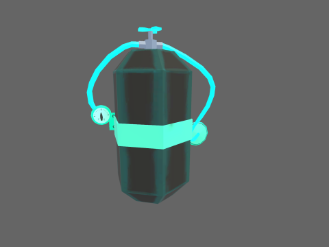 Low Poly Casual Sci-Fi Bottle 1 3D Model