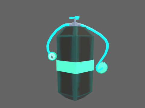 Low Poly Casual Sci-Fi Bottle 1 3D Model