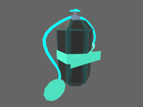 Low Poly Casual Sci-Fi Bottle 1 3D Model
