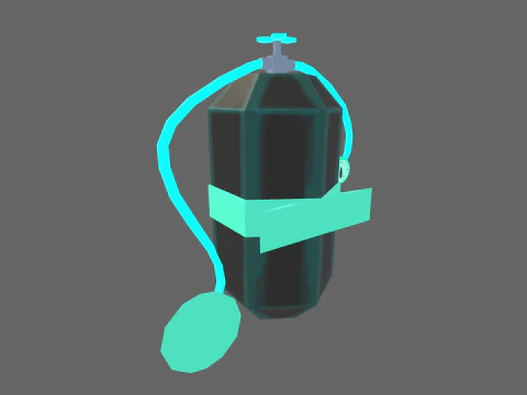 Low Poly Casual Sci-Fi Bottle 1 3D Model