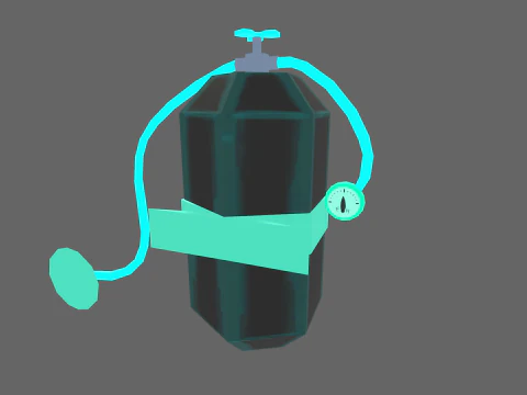 Low Poly Casual Sci-Fi Bottle 1 3D Model