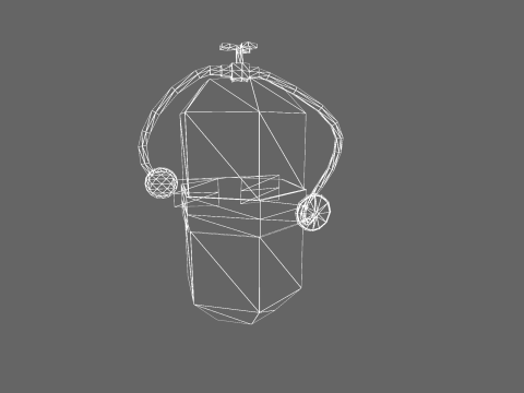 Low Poly Casual Sci-Fi Bottle 1 3D Model