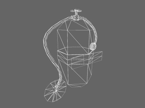 Low Poly Casual Sci-Fi Bottle 1 3D Model