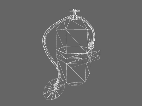 Low Poly Casual Sci-Fi Bottle 1 3D Model