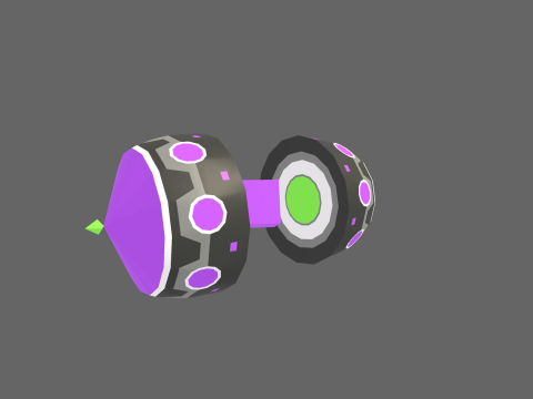 Low Poly Casual Sci-Fi Bottle 2 Modello 3D