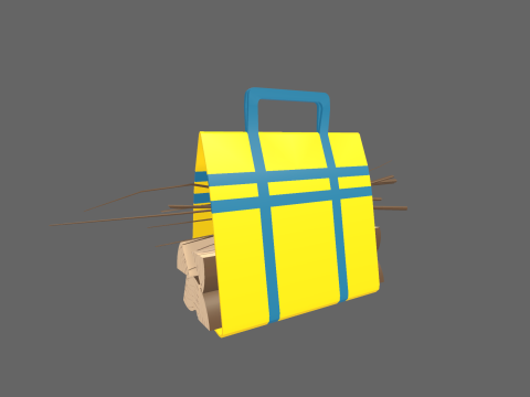 Low Poly Casual Firewood 3D Модель