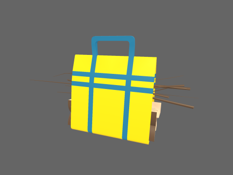 Low Poly Casual Firewood 3D Модель